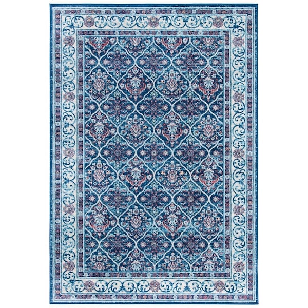 Safavieh 4 x 6 ft. Brentwood Collection Transitional Rectangle Rug - Navy & Red BNT870N-4 - main